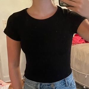 Princess Polly Black T-Shirt Bodysuit